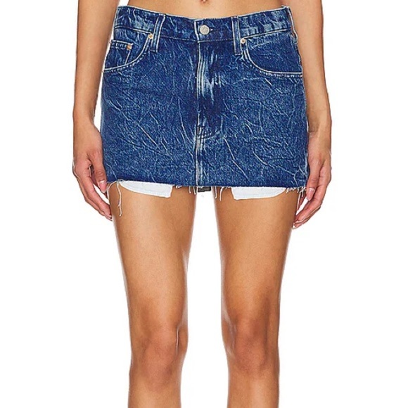 MOTHER Snacks The Fun Dip Micro cut Denim Skirt New with tags! - Picture 1 of 6